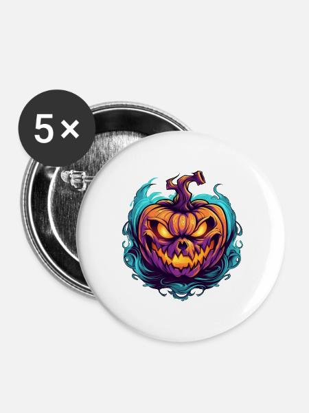 Halloween Night - Buttons large 2.2'' (5-pack) - white