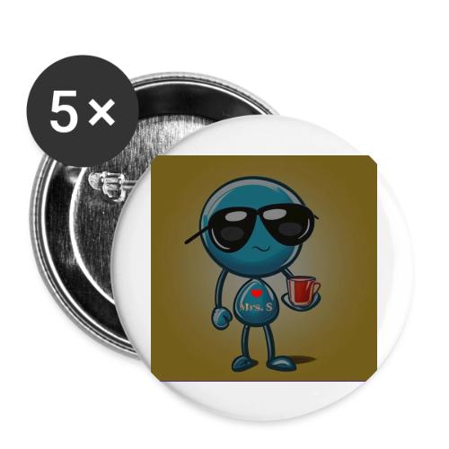 Love Mrs S - Buttons large 2.2'' (5-pack)
