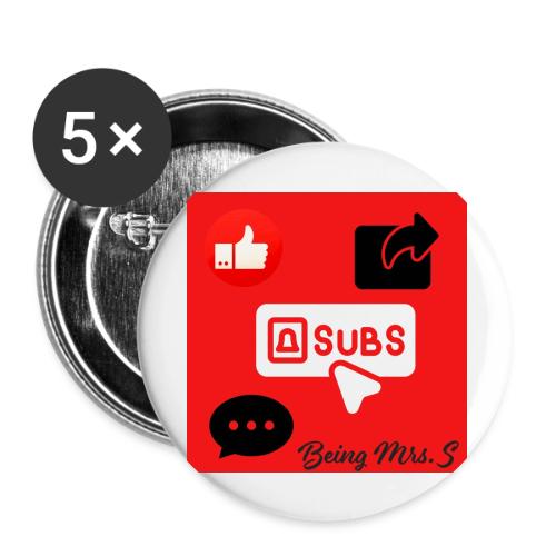 Like Share Subscribe Comment - Buttons large 2.2'' (5-pack)