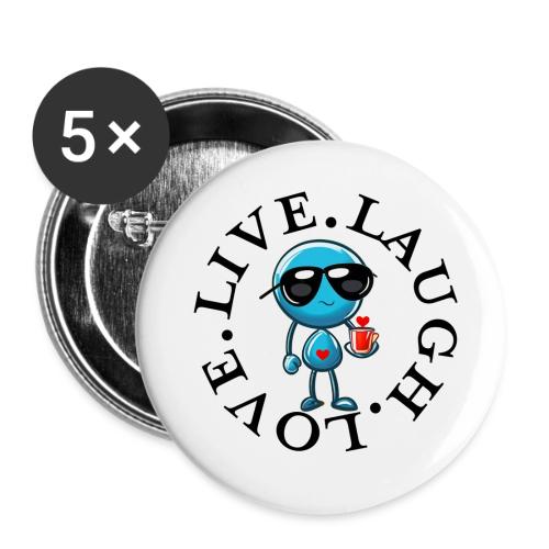 Circle Remember to live laugh love - Buttons large 2.2'' (5-pack)