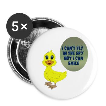 I will always be optimistic - Buttons large 2.2'' (5-pack) - white