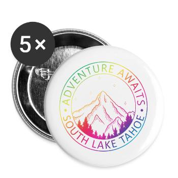 South Lake Tahoe California - Buttons large 2.2'' (5-pack) - white