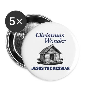 Christmas Wonder - Buttons large 2.2'' (5-pack) - white