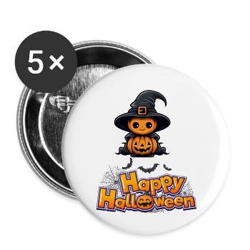 Printed design Happy halloween - Buttons large 2.2'' (5-pack) - white
