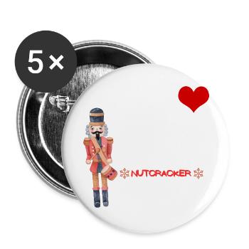 My Heart is on that Stage Nutcracker Mom - Buttons large 2.2'' (5-pack) - white