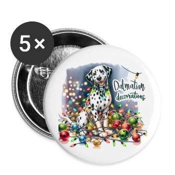 Dalmatian Decorations - Buttons large 2.2'' (5-pack) - white