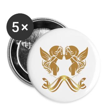 golden princess with decoration - Buttons large 2.2'' (5-pack) - white
