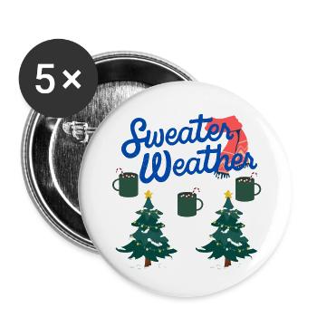 sweet winter season and tree - Buttons large 2.2'' (5-pack) - white