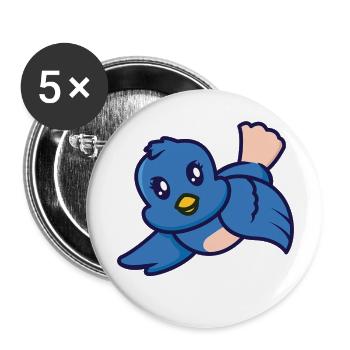 Berry the blue - Buttons large 2.2'' (5-pack) - white