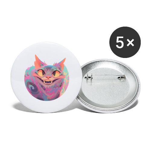 Handsome Grin Cat - Buttons large 2.2'' (5-pack)
