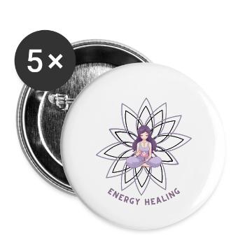 Energy Healing - Buttons large 2.2'' (5-pack) - white