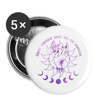 Grow Through What You Go Through - Buttons large 2.2'' (5-pack) - white
