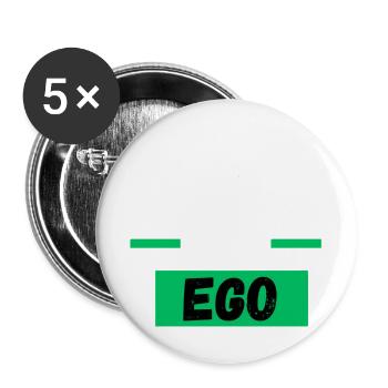 Dump your ego - Buttons large 2.2'' (5-pack) - white