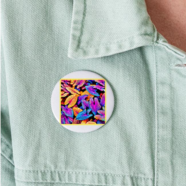 Captivating Neon Elegance Leaf Pattern