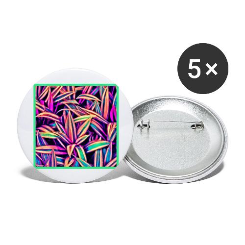 Neon Leaf Patterns Unveiled - Buttons large 2.2'' (5-pack)