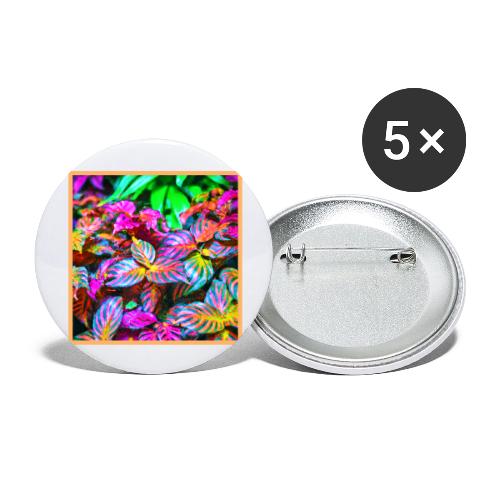 Luminous Leaf Pattern Artistry - Buttons large 2.2'' (5-pack)