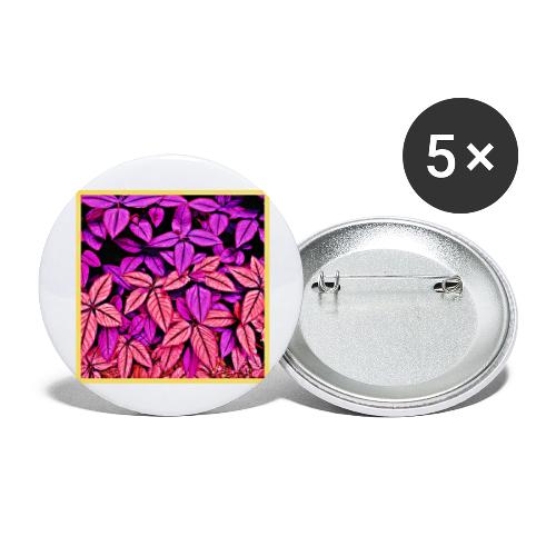 Neon Leaves Wonders Pattern - Buttons large 2.2'' (5-pack)