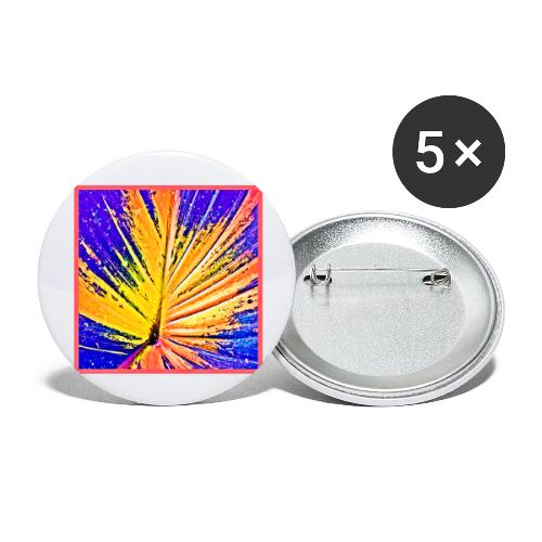 Vibrant Neon Leaf Pattern - Buttons large 2.2'' (5-pack)