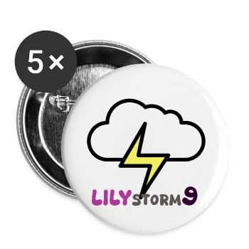 lilystorm9 stream logo - Buttons large 2.2'' (5-pack) - white