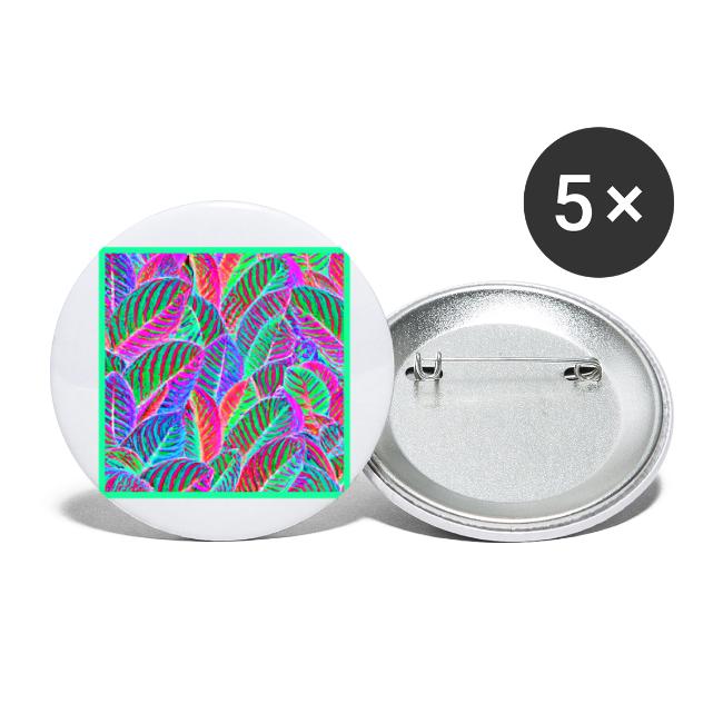 Elegant Leaf Pattern Neon Vibes