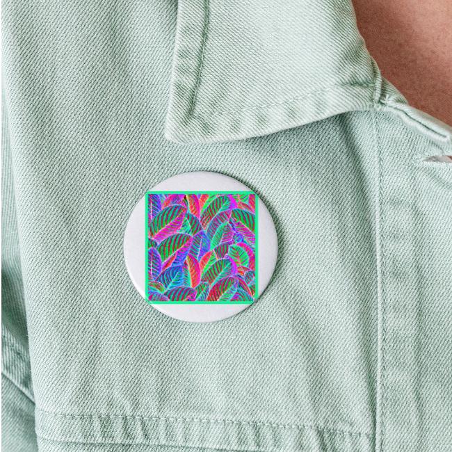 Elegant Leaf Pattern Neon Vibes