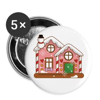 Bread house - Buttons large 2.2'' (5-pack) - white
