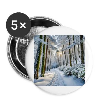 Title: "Winter Chic: Cozy Essentials Collection ❄️ - Buttons large 2.2'' (5-pack) - white