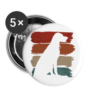 Vintage Dog - Buttons large 2.2'' (5-pack) - white