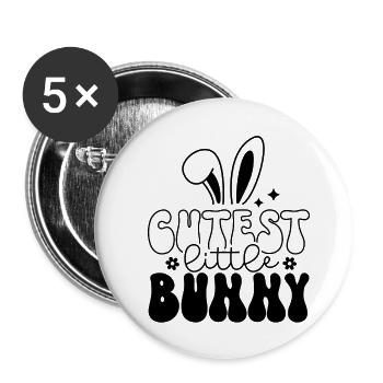Easter egg cutest bunny - Buttons large 2.2'' (5-pack) - white