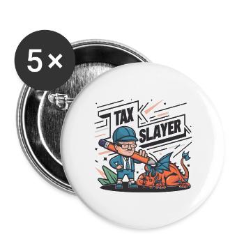 tax slayer funny accountant bookkeeper gift - Buttons large 2.2'' (5-pack) - white