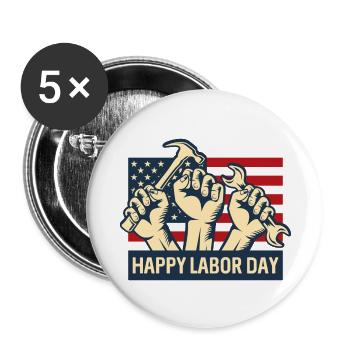 Respect them, they work hard for you - Buttons large 2.2'' (5-pack) - white
