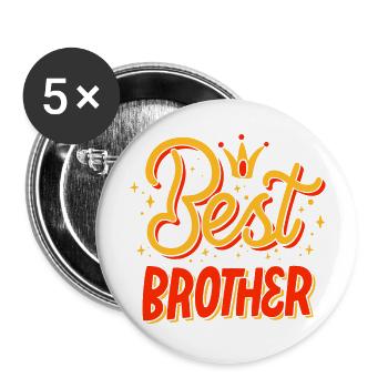 Brother day! - Buttons large 2.2'' (5-pack) - white