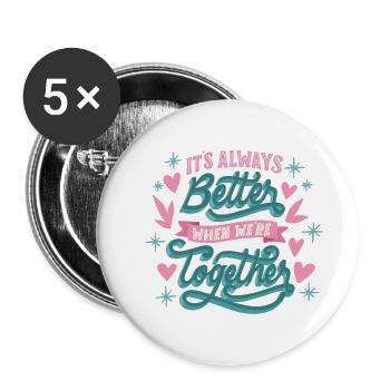 Brother day! feel your brother better - Buttons large 2.2'' (5-pack) - white