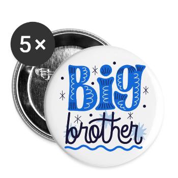Brother means loves! Brother day - Buttons large 2.2'' (5-pack) - white