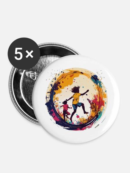 Bumper Sticker - Buttons large 2.2'' (5-pack) - white
