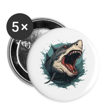 Depth Master And Survivalist - Buttons large 2.2'' (5-pack) - white