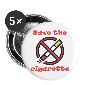 tobacco2 - Buttons large 2.2'' (5-pack) - white