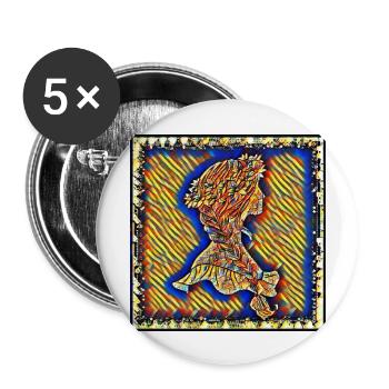 BEAUTIFUL PORTRAIT - Buttons large 2.2'' (5-pack) - white