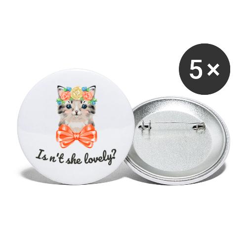 Cute cat - Buttons large 2.2'' (5-pack)