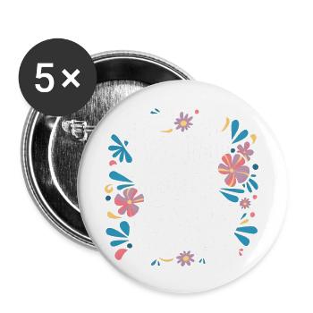 faith over fear - Buttons large 2.2'' (5-pack) - white