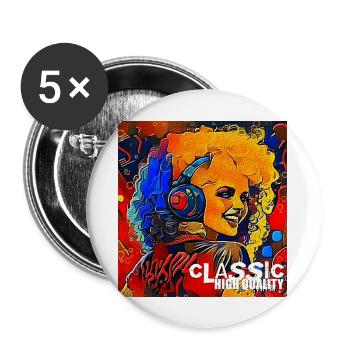 CLASSIC H.Q - Buttons large 2.2'' (5-pack) - white