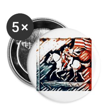 BEAUTIFUL COWBOY - Buttons large 2.2'' (5-pack) - white