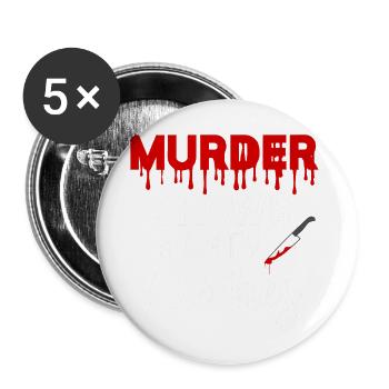 Clothes True Crime Premium - Buttons large 2.2'' (5-pack) - white