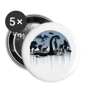 Mythical Bigfoot Mothman Cryptid Premium - Buttons large 2.2'' (5-pack) - white