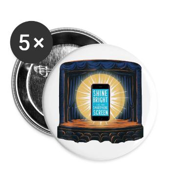 Shine Like Your Smartphone Screen - Buttons large 2.2'' (5-pack) - white