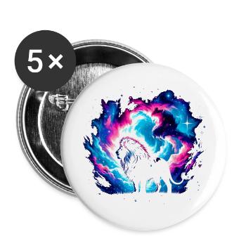 Cool Galaxy Graphic Space Art - Buttons large 2.2'' (5-pack) - white