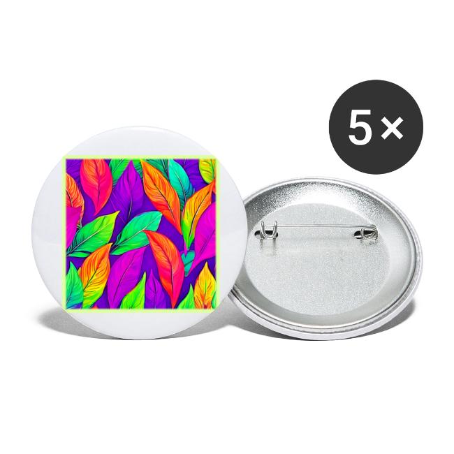 Colorful Neon Ethereal Leaves Pattern