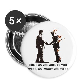 Come as you are, as you were tshirt - Buttons large 2.2'' (5-pack) - white