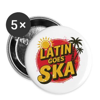 Latin Goes Ska - Buttons large 2.2'' (5-pack) - white