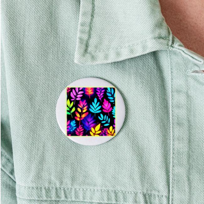 Neon Leaves Abstract Pattern